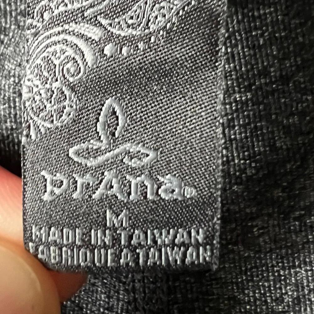 Prana Leggings Cropped Gray Crisscross Seams Size Medium - Picture 8 of 12
